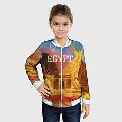 Бомбер детский Египет Пирамида Хеопса, цвет: 3D-белый — фото 2