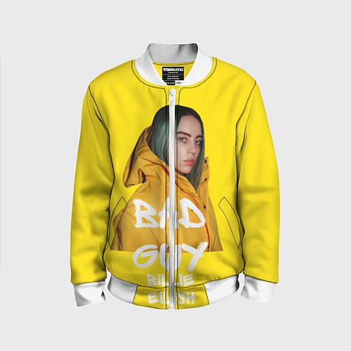 Детский бомбер Billie Eilish Билли Айлиш / 3D-Белый – фото 1