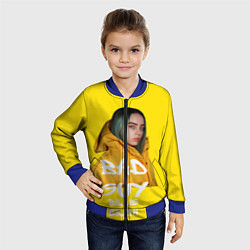 Бомбер детский Billie Eilish Билли Айлиш, цвет: 3D-синий — фото 2