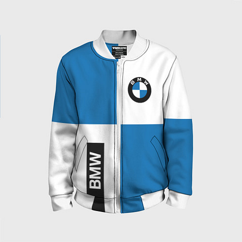 Детский бомбер BMW / 3D-Белый – фото 1