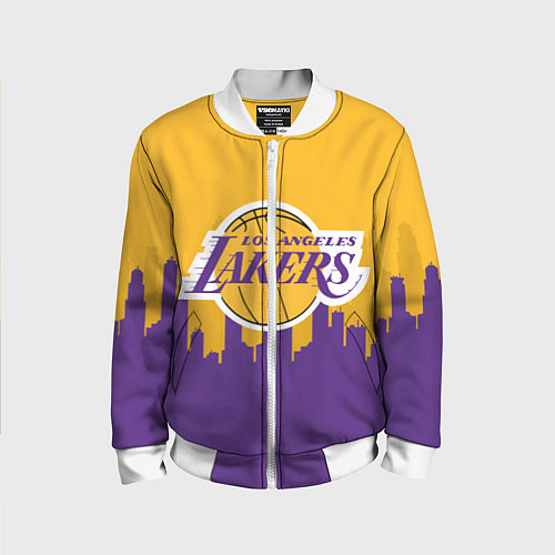 Детский бомбер LOS ANGELES LAKERS / 3D-Белый – фото 1