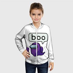 Бомбер детский BOO Among Us, цвет: 3D-белый — фото 2
