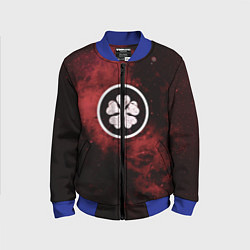 Детский бомбер Черный клевер