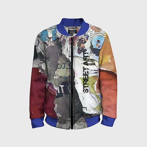 Детский бомбер Street art / 3D-Синий – фото 1