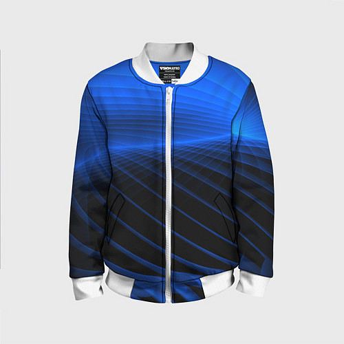 Детский бомбер Неоновые лучи / 3D-Белый – фото 1