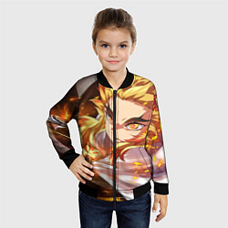 Бомбер детский Клинок Рассекающий Демонов, цвет: 3D-черный — фото 2