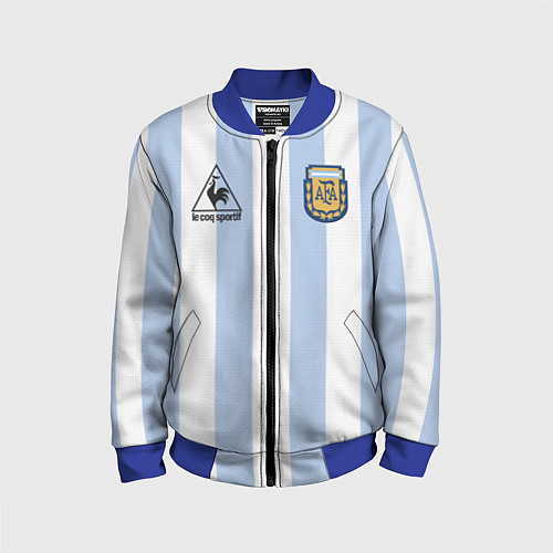 Детский бомбер Diego Maradona 10 Автограф / 3D-Синий – фото 1