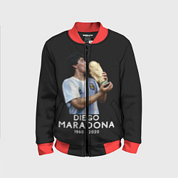 Бомбер детский Diego Maradona, цвет: 3D-красный