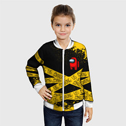 Бомбер детский AMONG US Амонг Ас, цвет: 3D-белый — фото 2