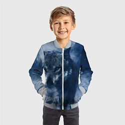 Бомбер детский Красивый волк, цвет: 3D-серый — фото 2
