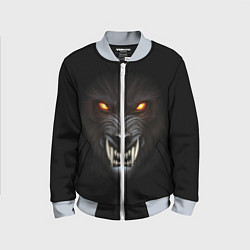 Бомбер детский Злой Волк, цвет: 3D-серый