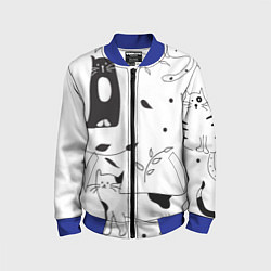 Бомбер детский Кис-Кис, цвет: 3D-синий