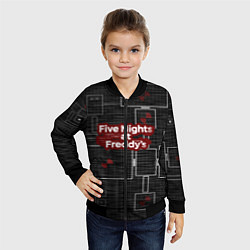 Бомбер детский Five Nights At Freddy, цвет: 3D-черный — фото 2