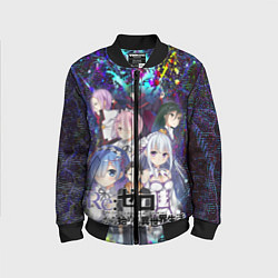 Бомбер детский Re:Zero Жизнь с нуля, цвет: 3D-черный