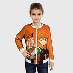 Бомбер детский ВОЛЕЙБОЛ!! HAIKYUU!!, цвет: 3D-белый — фото 2