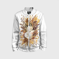 Детский бомбер Лисичка спит в листьях