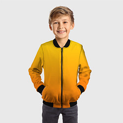 Бомбер детский Оранжевый градиент, цвет: 3D-черный — фото 2