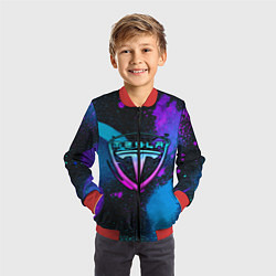 Бомбер детский TESLA NEON, цвет: 3D-красный — фото 2