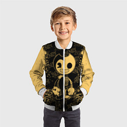 Бомбер детский Bendy And The Ink Machine краска, цвет: 3D-белый — фото 2