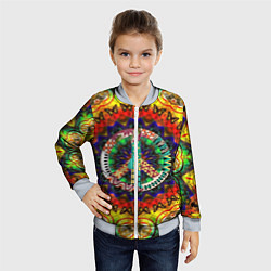 Бомбер детский Хиппи, цвет: 3D-серый — фото 2