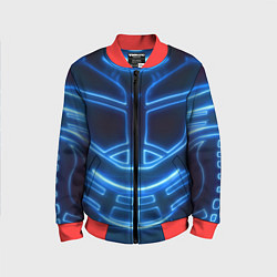 Бомбер детский Неоновая броня Neon Armor, цвет: 3D-красный
