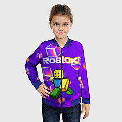 Бомбер детский ROBLOX КУБЫ, цвет: 3D-синий — фото 2