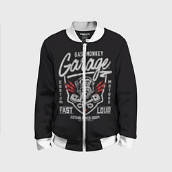 Бомбер детский Gas Monkey Garage, цвет: 3D-белый