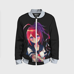 Бомбер детский ДЕВОЧКА АНИМЕ, цвет: 3D-серый
