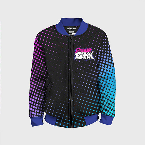 Детский бомбер Friday Night Funkin / 3D-Синий – фото 1