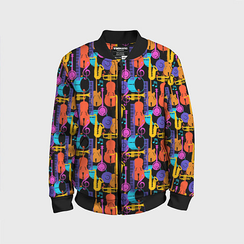 Детский бомбер Джаз / 3D-Черный – фото 1