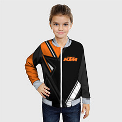 Бомбер детский KTM КТМ, цвет: 3D-серый — фото 2