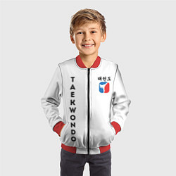 Бомбер детский Тхэквондо Taekwondo, цвет: 3D-красный — фото 2