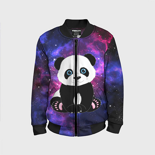 Детский бомбер Space Panda / 3D-Черный – фото 1