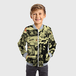 Бомбер детский РОК КУМИРЫ, цвет: 3D-серый — фото 2