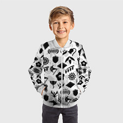 Бомбер детский БЛИЧ КАПИТАНЫ ГОТЕЙ 13 ЭМБЛЕМЫ, цвет: 3D-белый — фото 2