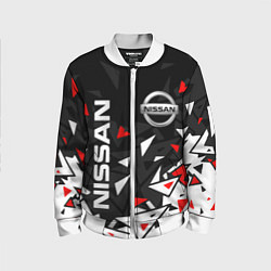 Бомбер детский NISSAN НИССАН ОСКОЛКИ, цвет: 3D-белый