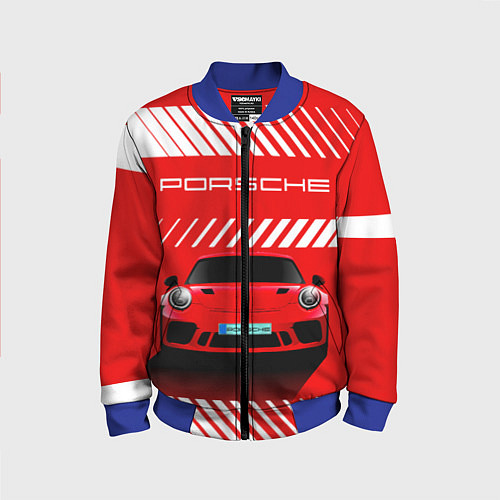 Детский бомбер PORSCHE ПОРШЕ RED STYLE / 3D-Синий – фото 1