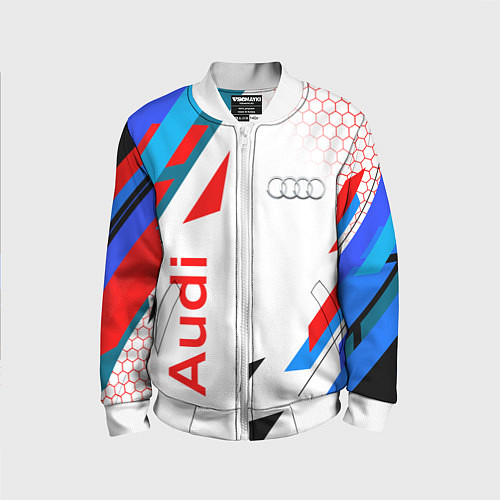 Детский бомбер AUDI АУДИ SPORT / 3D-Белый – фото 1