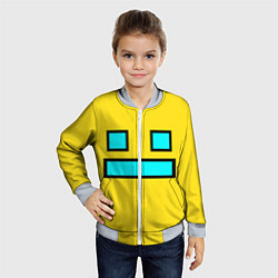 Бомбер детский Geometry Dash: Smile, цвет: 3D-серый — фото 2