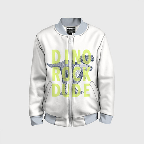 Детский бомбер DINO ROCK DUDE / 3D-Серый – фото 1