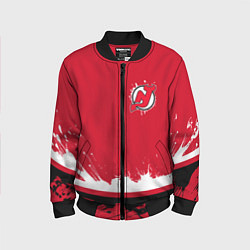 Бомбер детский New Jersey Devils Ink, цвет: 3D-черный