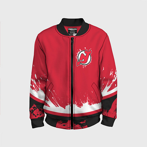 Детский бомбер New Jersey Devils Ink / 3D-Черный – фото 1