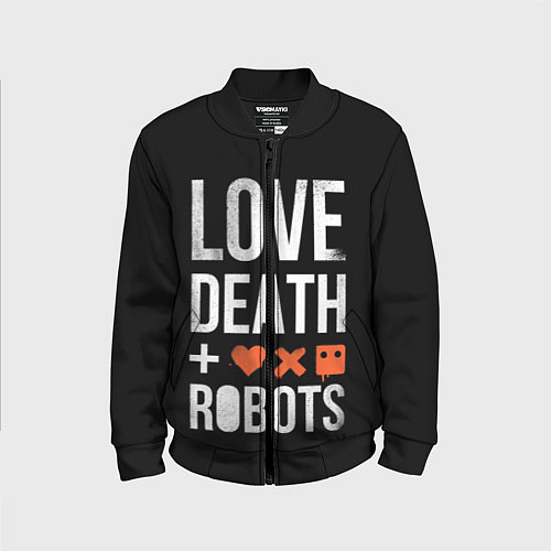 Детский бомбер Love Death Robots / 3D-Черный – фото 1
