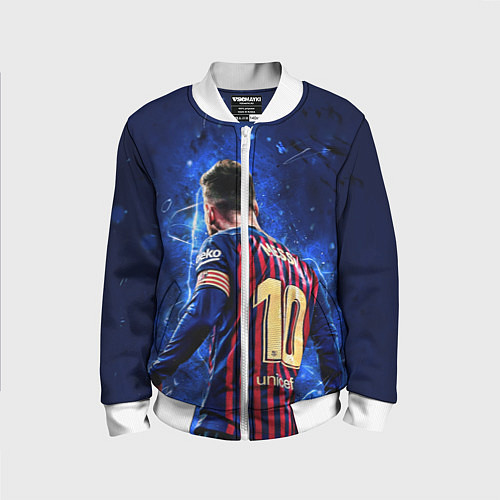 Детский бомбер Leo Messi Лео Месси 10 / 3D-Белый – фото 1
