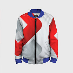 Бомбер детский 3D SPORT STYLE RED WHITE, цвет: 3D-синий