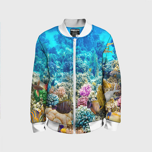 Детский бомбер Риф / 3D-Белый – фото 1