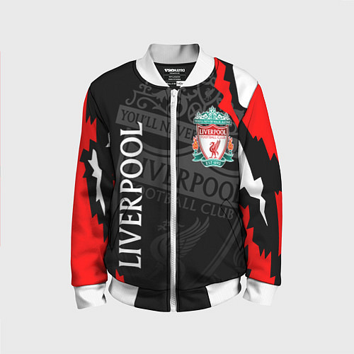 Детский бомбер LIVERPOOL ЛИВЕРПУЛЬ СПОРТ / 3D-Белый – фото 1