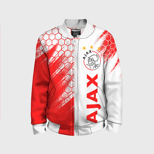 Детский бомбер FC AJAX AMSTERDAM ФК АЯКС / 3D-Белый – фото 1