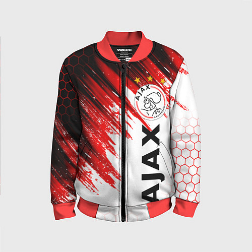 Детский бомбер FC AJAX AMSTERDAM ФК АЯКС / 3D-Красный – фото 1