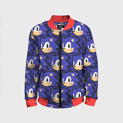 Бомбер детский Sonic pattern, цвет: 3D-красный